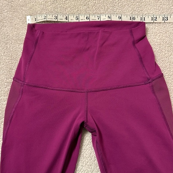 Lululemon Tranquil Tight Leggings High Rise Mesh Regal Plum Purple Pink - Picture 10 of 16